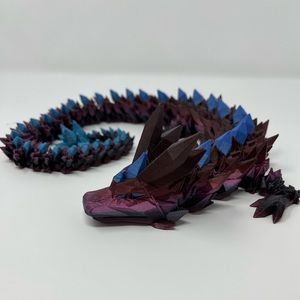 Blue/Purple Articulated Crystal Dragon